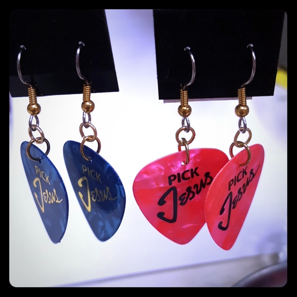 "Pick Jesus" earings